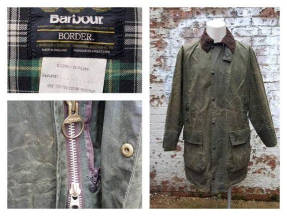 Vintage 1990s Barbour Border Wax Cotton 
