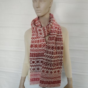 Knit pure wool unisex classic long multicolor warm winter scarf Colorful knit neck warmer Sheep wool scarf for every
