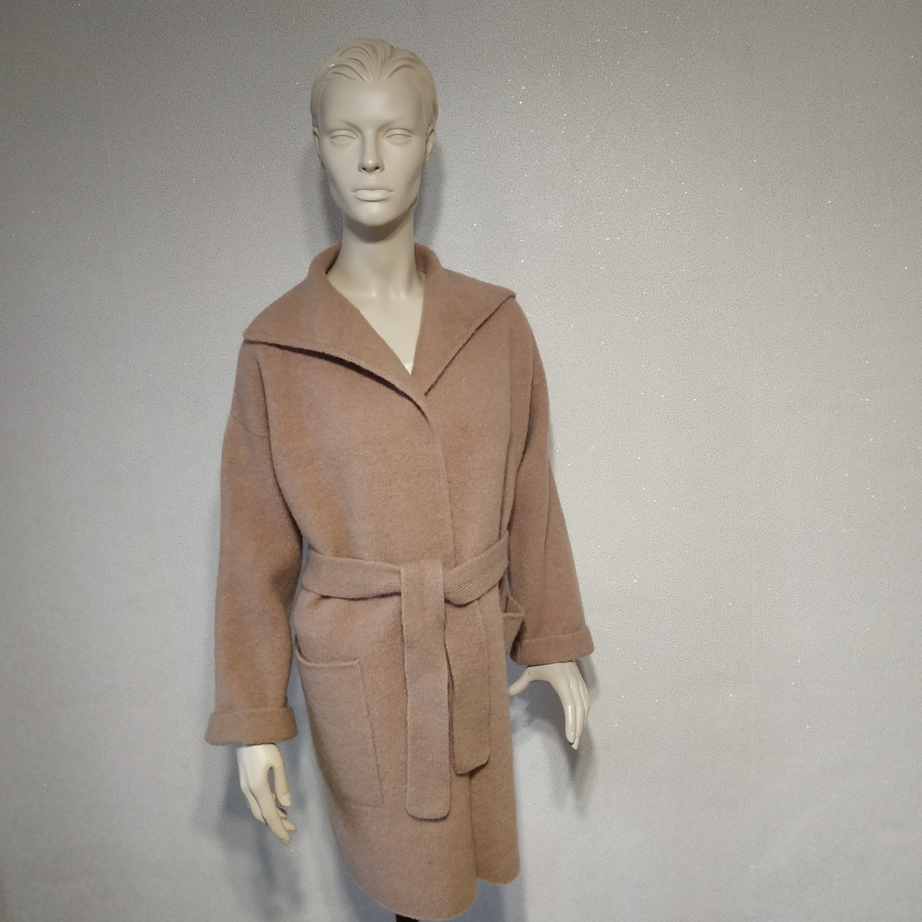 wool belted cape