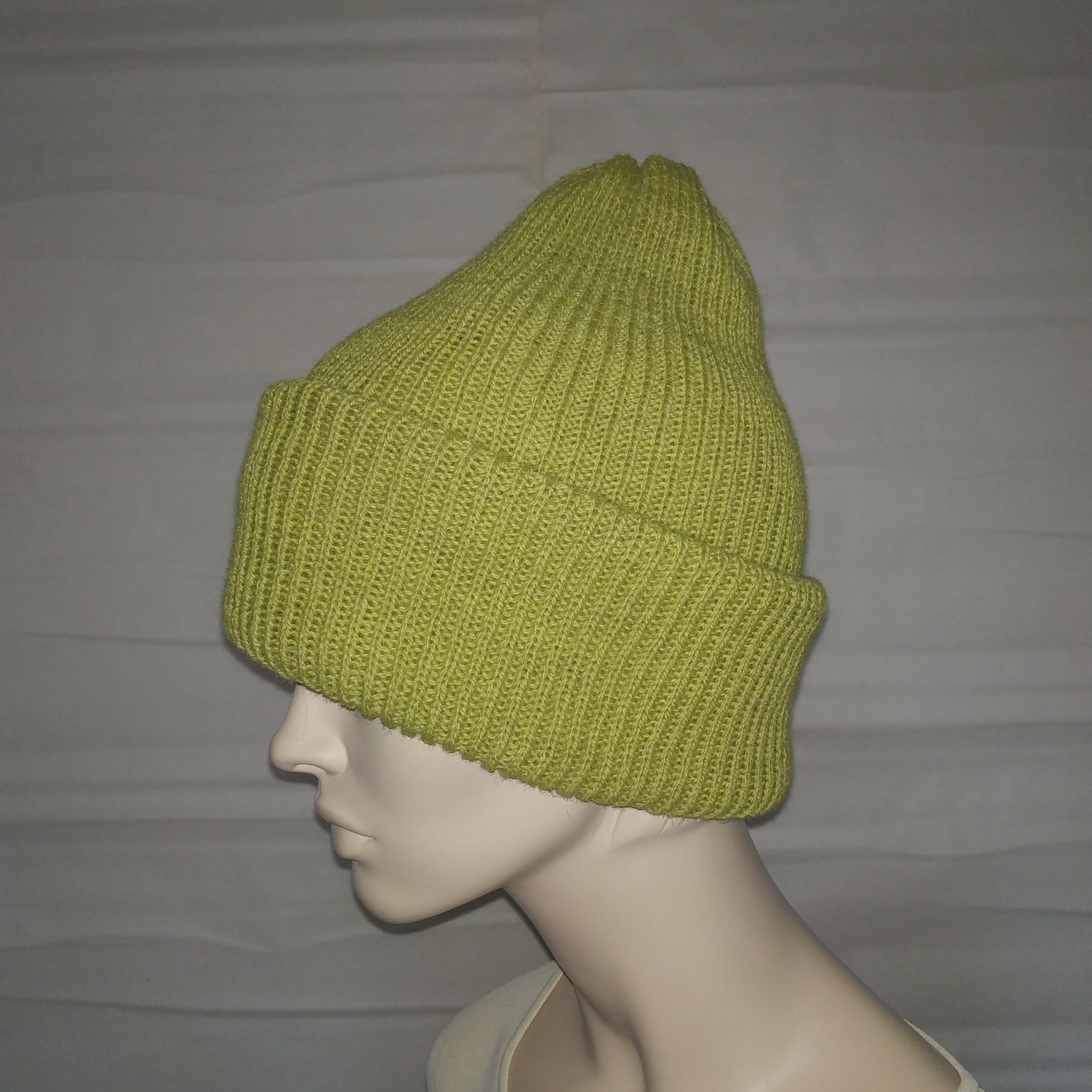 Bonnet ample en tricot thermique, bonnet d'hiver, vert olive
