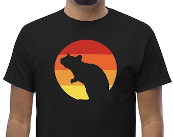 Sunset Rat Shirt, Retro Animal Themed Gift