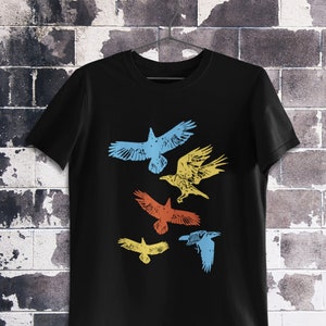 Pastel Goth Raven Shirt, Clowncore Clothing, Y2K Grunge Shirt, Weird Stuff, Weirdcore TShirt, Dreamcore Festival Gift, Unisex Goth Clothing