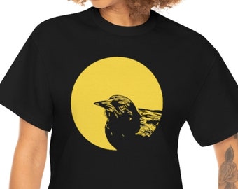Black Crow Goth Shirt, Gothic Gifts, Grunge Clothing, Raven Gothic T Shirt, Y2K Goth Clothing, Grunge Shirt for Crow Lovers