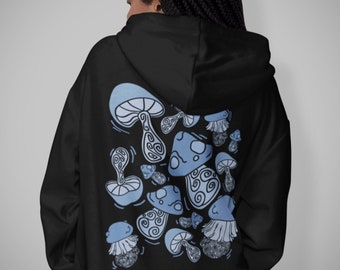 Magic Mushroom Hoodie, Nature Inspired Clothing for Festival