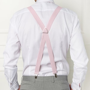 Dusty Pink Suspenders / Dusty Rose Wedding Braces / Dusty Rose Bow Tie/ Dusty Rose Cufflinks /  Dusty Rose Braces / Suspenders And Bow Tie