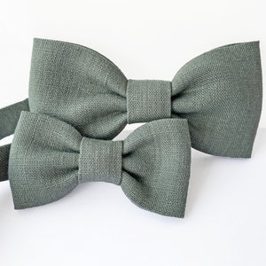 Sage Green Bow Tie for Daddy and Child / Christening Bow Tie Daddy and Child / Sage Green Christening Outfit Boy Toddler Bow Tie