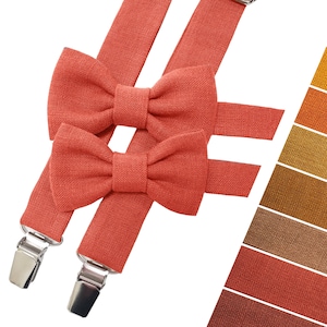 Papillon Bambino rosso Aurora, Bretelle Bambino Rosso Aurora, Papillon Padre e Figlio rosso Aurora con Bretelle, Papillon Gioventù, Papillon Adulto