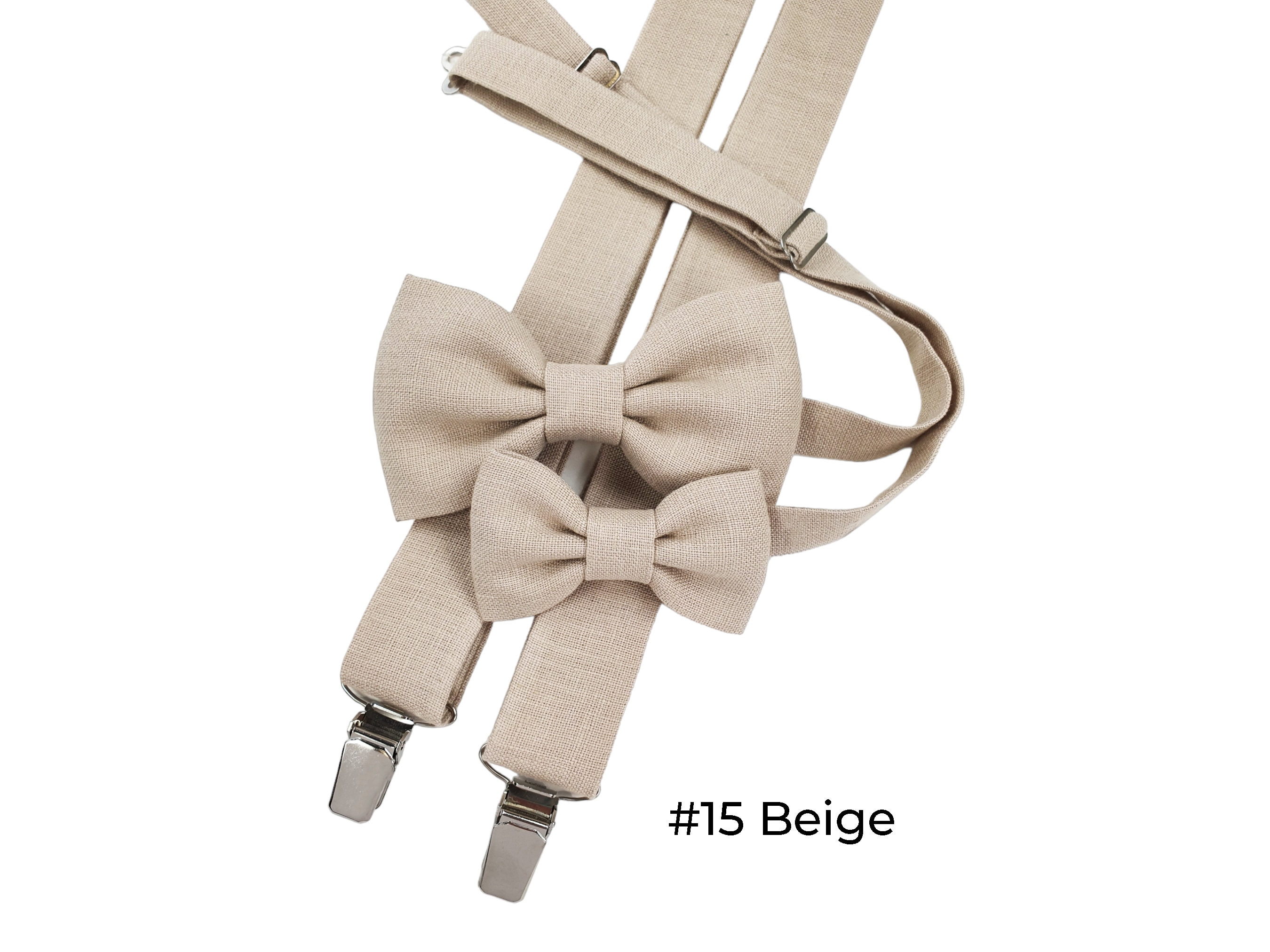 Ensemble Nœud Papillon Et Bretelles Beige Enfant - Garçon 5-6 Ans, Coool
