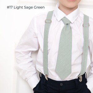 Aqua Sky Pre-tied Tie for Kids, Aqua Sky Suspenders for Kids, Toddler Tie and Suspenders, Child Tie, Teens Tie and Suspenders, Adult Necktie image 7