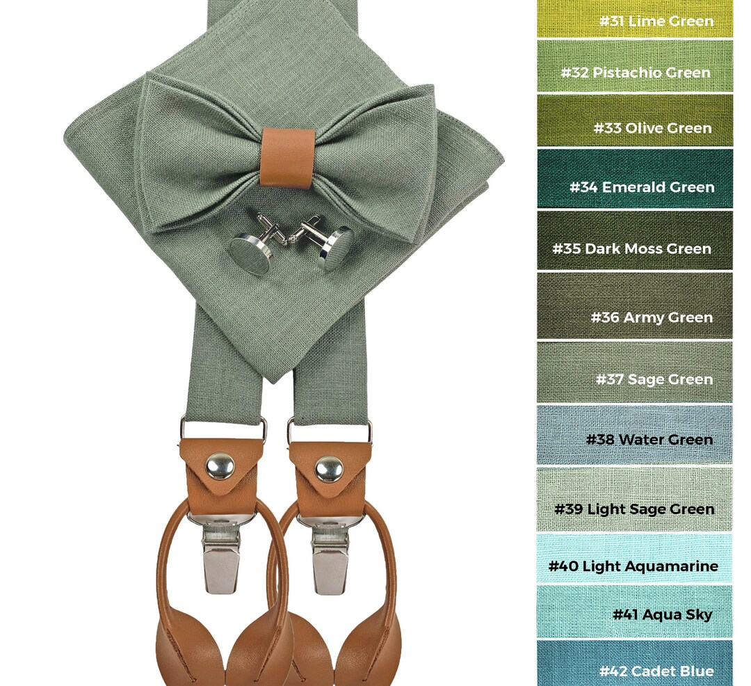 Eddrfy Fliege Herren Grün Mit Einstecktuch - Elegantes Set Für Hochzeit & Festliche Anlässe