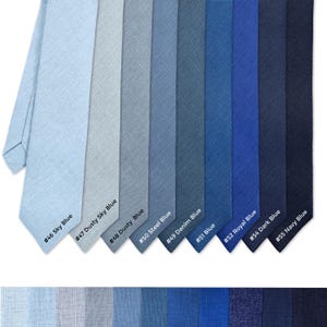 Blue colors Wedding Ties: Sky Blue Tie, Dusty Blue Slim Tie, Navy Blue Skinny Tie, Royal Blue Tie, Steel Blue Neck Tie, Blue Tie Set for Men