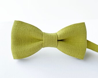 Lime Green Bow Tie / Chartreuse Groomsmen Bow Tie / Lime Green Suspenders / Chartreuse Wedding Accessories