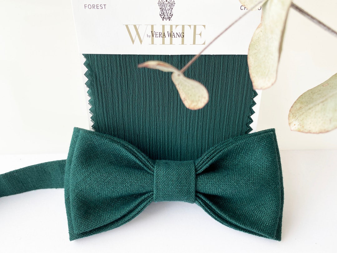 Forest Green Bow Tie / Forest Green Necktie / Forest Green Etsy