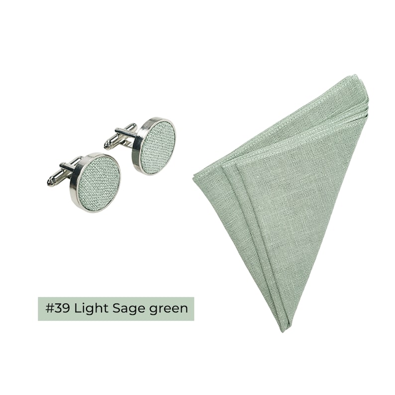 Light Sage Green Bow Tie / Light Green Bow Tie For Groomsmen / Light Green Cufflinks / Light Green Suspenders / Light Green Men's Bow Tie image 3