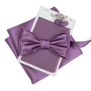 SATIJNEN blauweregen paarse vlinderdas, blauweregen vlinderstrik set voor bruidegom bruidsjonkers, blauweregen blauweregen bruiloft accessoires heren, blauweregen satijnen bretels