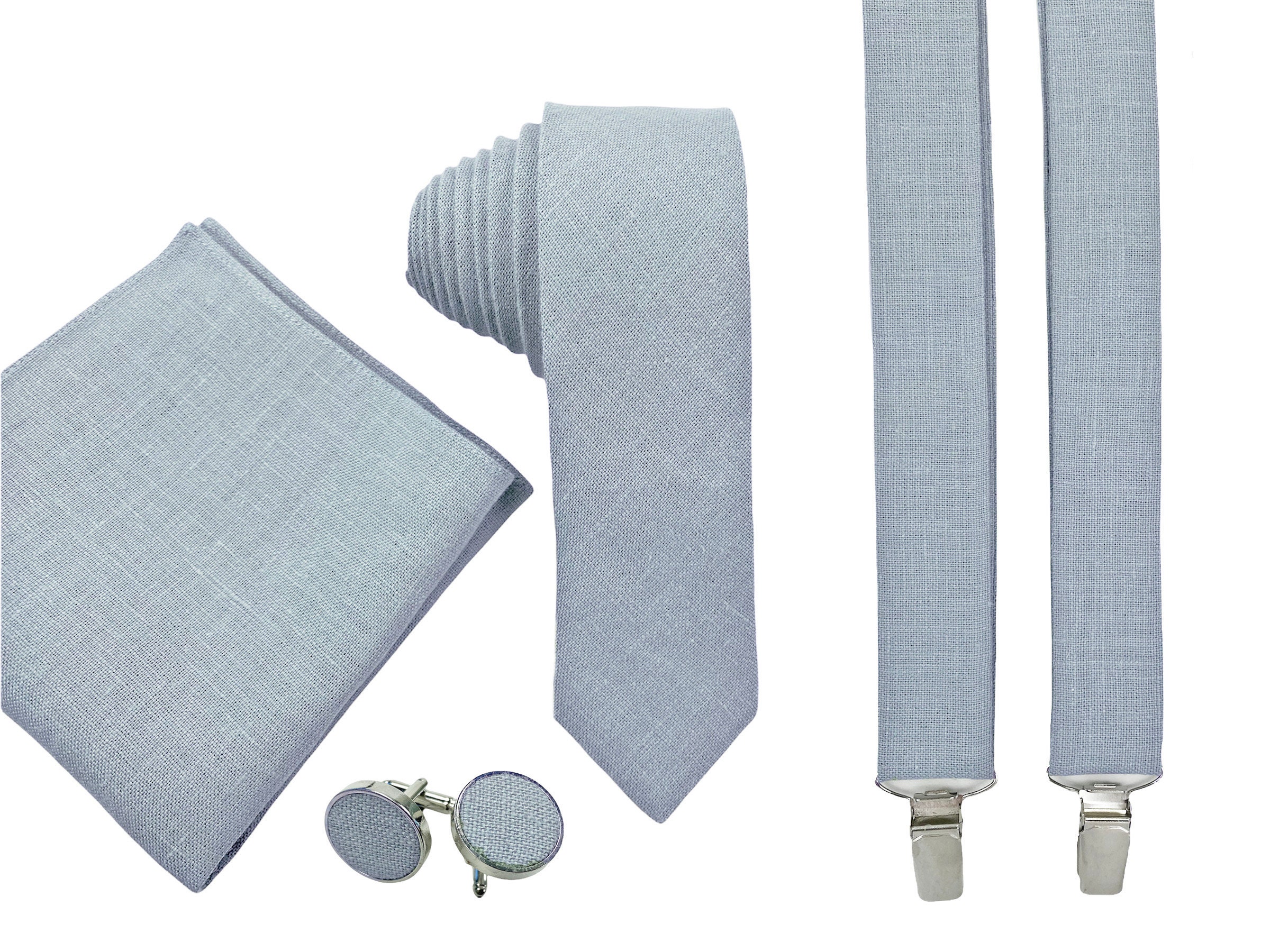 JEMYGINS - Cravatta Sottile Da 6,4 Cm Tinta Unita Per Uomo (6 Cm), Blu-1, Medium - Foto 5