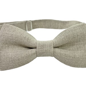 Dark Grey Linen Bow Tie / Dark Gray Linen Bowtie / Dark Grey Linen Pocket Square / Dark Gray Linen Accessories / Dark Grey Linen BowTie image 8