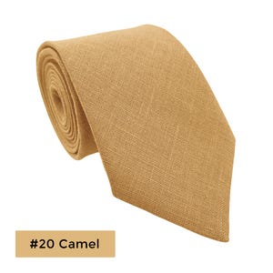 Camel Regular Tie, Camel Suspenders, Camel Cufflinks, Camel Pocket Square, Camel Mens Wedding Accessories, Groom Tie Set, Groomsmen Necktie