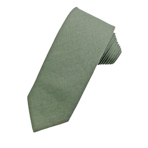 Sage Green Regular Tie / Sage Green NeckTie / Sage Green Linen Tie / Sage Green Regular Wedding Tie / Sage Green Cufflinks / Men&#39;s NeckTie