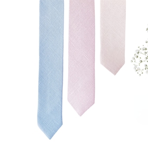 Regular Ties For Wedding / Groomsmen Tie / Dusty Sky Blue Necktie For Men /  Pale Pink Regular Tie / Wedding Ideas