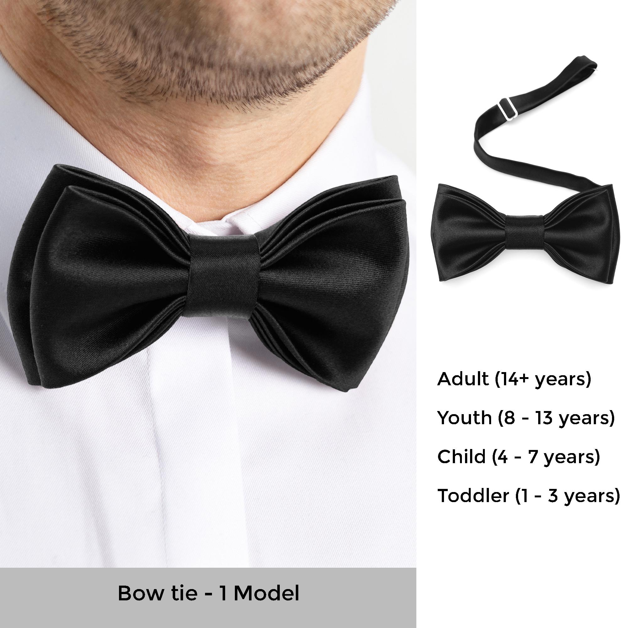 Kajeer 6 Papillon Da Uomo Preannodati Regolabili - Colori Uniti E Fantasia - Per Matrimoni, Feste E Cerimonie