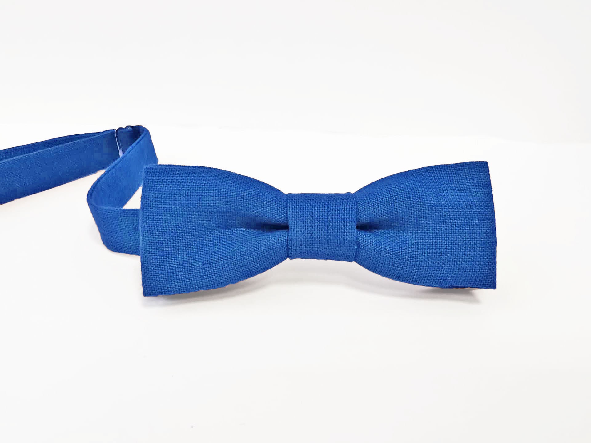 Royal Blue Linen Bow Tie / Royal Blue Suspenders / Royal Blue | Etsy