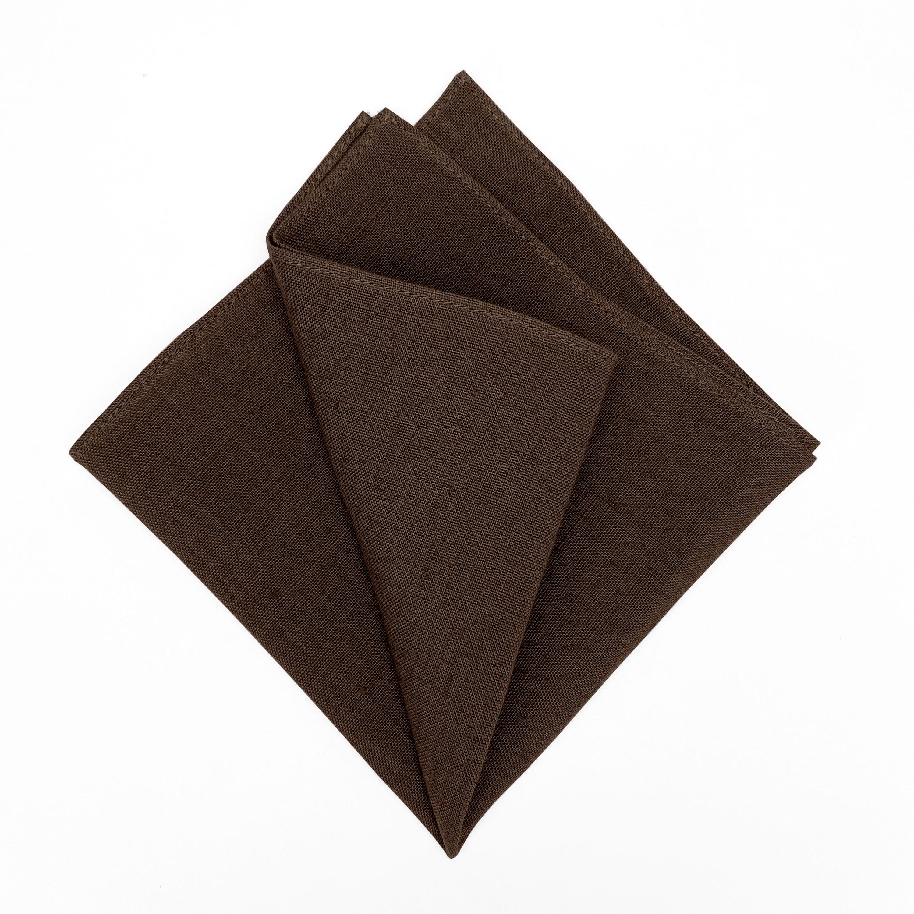 Brown Regular Tie / Brown Regular Linen Necktie / Brown Regular
