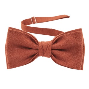 Noeud Papillon Orange Brûlé, Boutons de manchette Orange Brûlé, Pochette de costume Orange Brûlé, Bretelles Orange Brûlé Only Bow Tie (1)