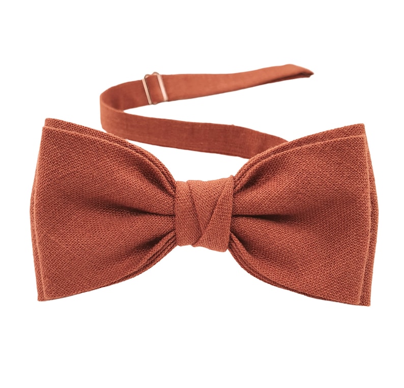 Noeud Papillon Orange Brûlé, Boutons de manchette Orange Brûlé, Pochette de costume Orange Brûlé, Bretelles Orange Brûlé Only Bow Tie (1)