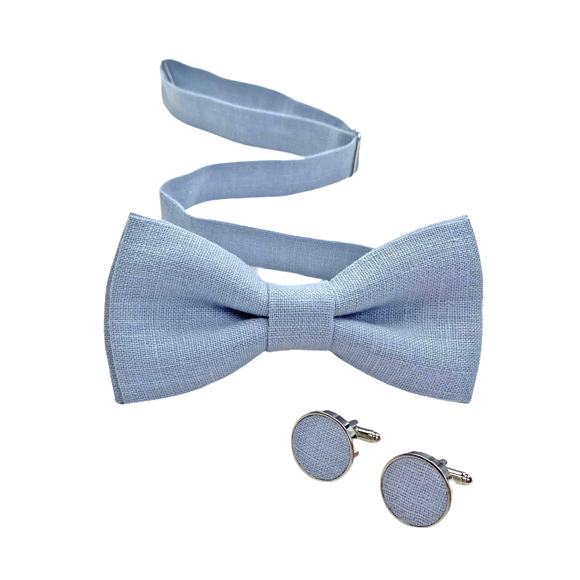 Handmade Blue/ Black Ribbons Bow Tie - B2509