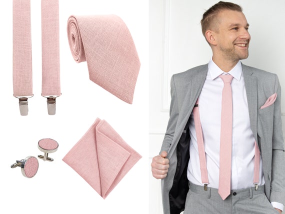 Grey pants white shirt pink tie new arrivals