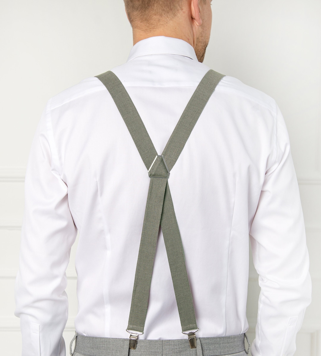 Sage Green Linen Suspenders / Sage Green Suspenders / Sage Etsy