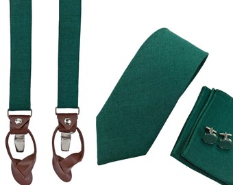 King & Priory Cravatta Con Cavallo E Fantino Ricamato Verde Scuro
