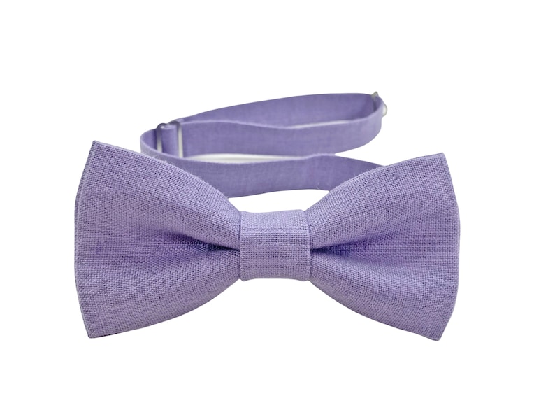 Lavender Bow Tie / Lavender Bow Tie For Men / Lavender Linen Cufflinks / Men's Suspenders / Lavender BowTie / Lavender Braces image 2