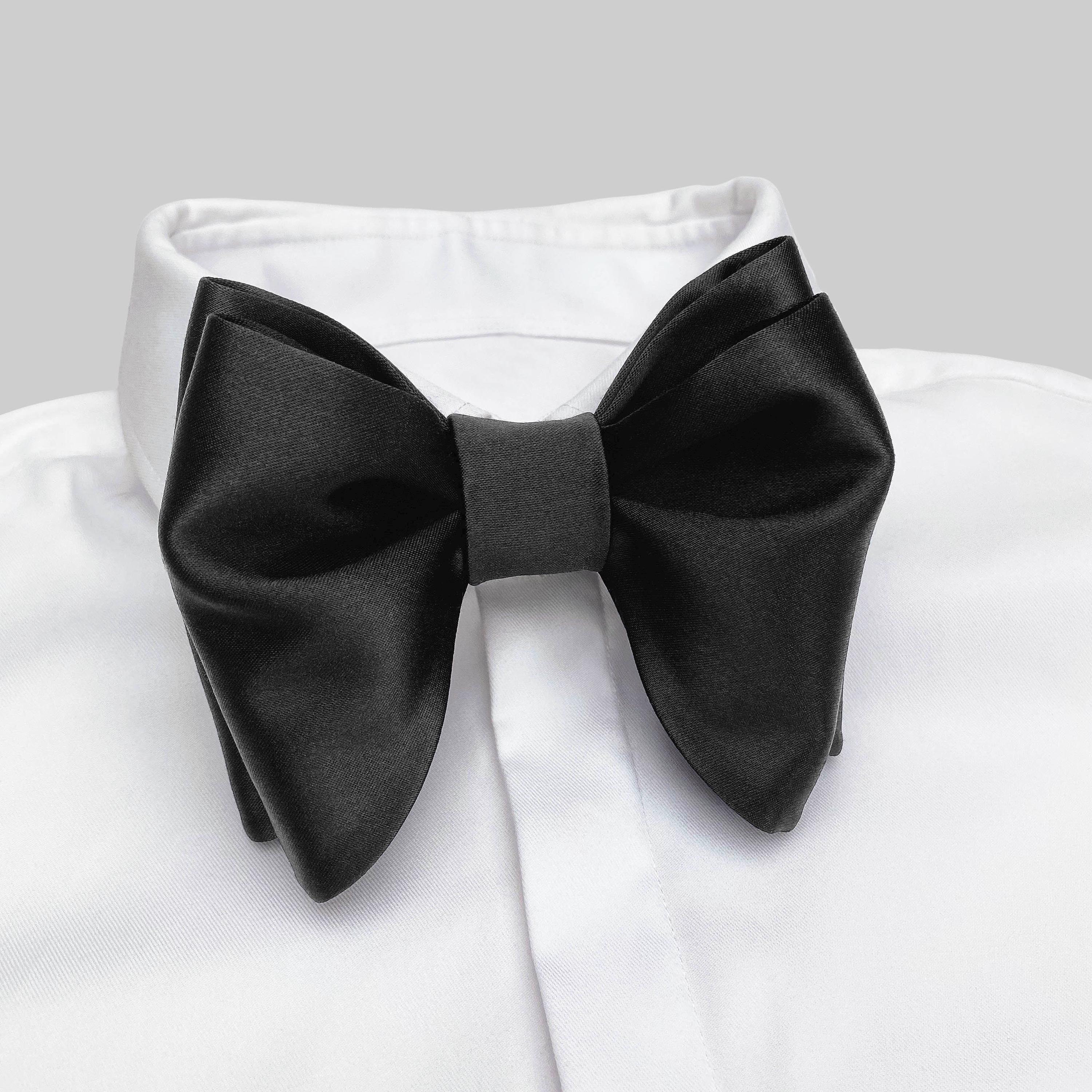 Wedding Black Oversized Bow Tie for Father and Son, Oversized