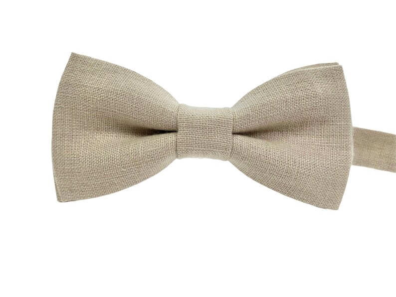 Beige Bow Tie Beige Bow Tie For Groomsmen beige Linen Cufflinks Men/'s Suspenders Beige Men/'s Bow Tie Beige Braces