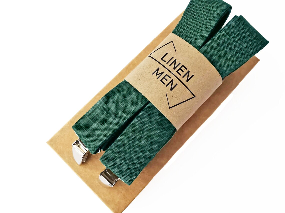 Emerald Green Suspenders / Emerald Green Men's Braces / Etsy