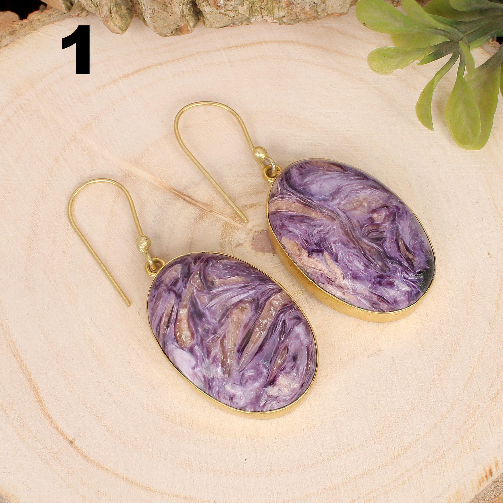 Elegant Gemstone Earrings, Vintage Brass Earrings, Dangle Earring, Bridesmaid Jewelry, Oval Stone Jewelry, Special Gift For Christmas