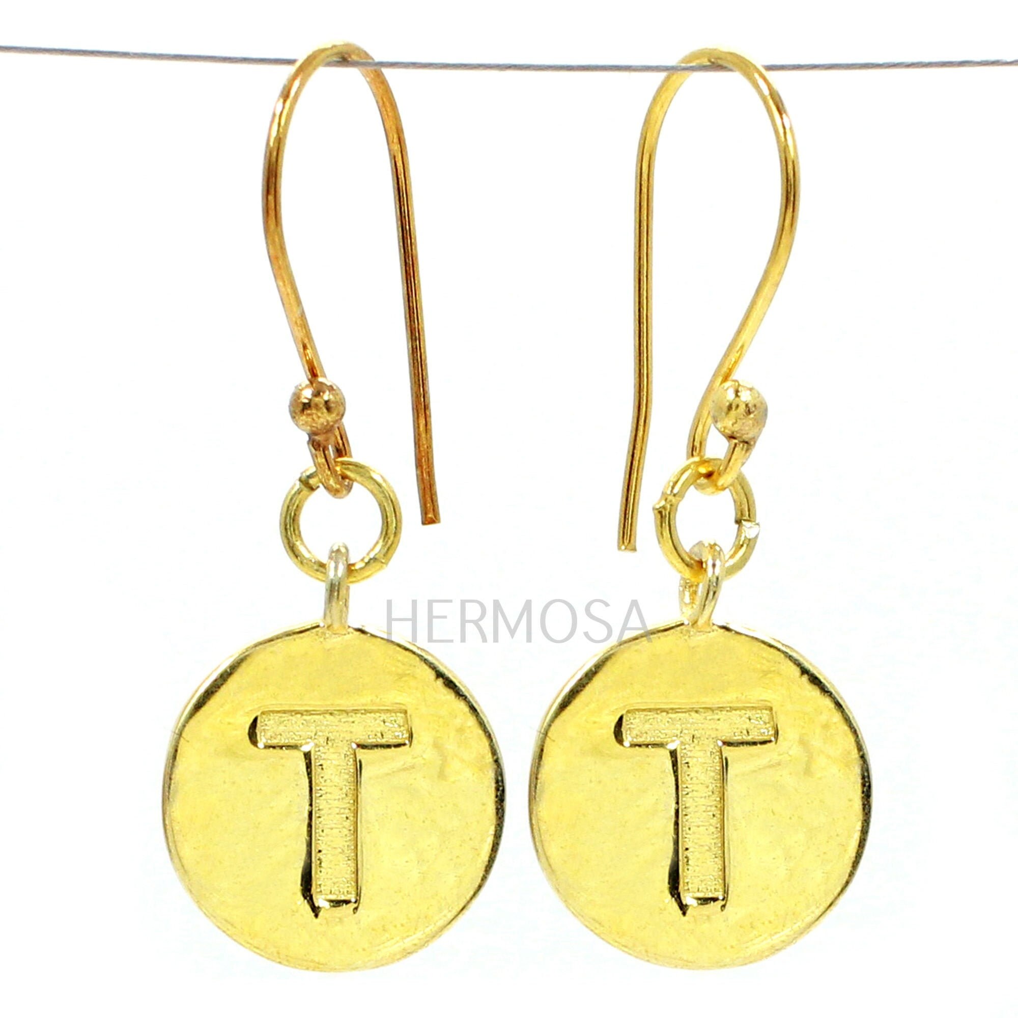 Earrings letters gold Outlet