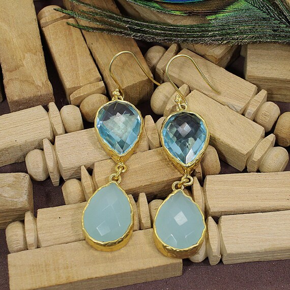 Orecchini pendenti in argento e ceramica corallo blu - LE PERLE DI Orecchini pendenti in argento e ceramica corallo blu - LE PERLE DI