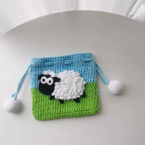 PATTERN: Crochet Drawstring Bag,Amigurumi Pouch, Cute Handmade Bag PATTERN