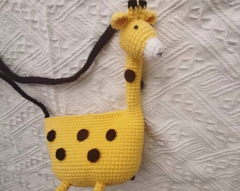 Crochet Giraffe PATTERN, Amigurumi Bag Giraffe, Handmade Bag Animal PATTERN, Animal Plush Bag,Cute Bag Gifts,Crochet Purse PATTERN