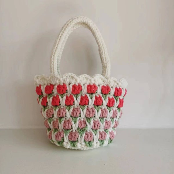 PATTERN: Crochet Tulip Bag,Knitted Bag, Handmade Bag, Tulip Purse PATTERN