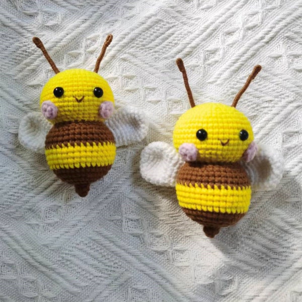 Crochet Bee Plush, Handmade Animal Plush, Cute Bee Plush, Cute Bee Plush, Bee Stuffed Plush, Cute Bee Accessories, Bee Gifts