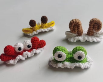 PATTERN: Crochet Animal Hairpin PATTERN, Amigurumi Animal Hair Accessories PATTERN