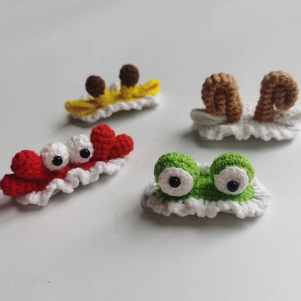 PATTERN: Crochet Animal Hairpin PATTERN, Amigurumi Animal Hair Accessories PATTERN