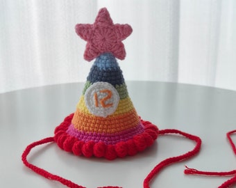PATROON: PATROON gehaakte verjaardagshoed, PATROON amigurumi-feestmuts