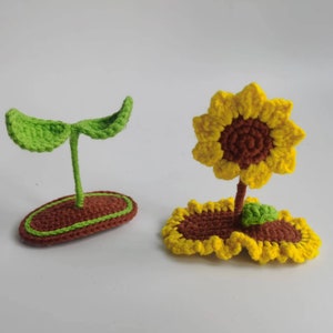 PATTERN: Crochet Sunflower Hairpin PATTERN ,Amigurumi Hairpin, Handmade Hair Clips, Hair Accessories Crochet PATTERN (2PCs)