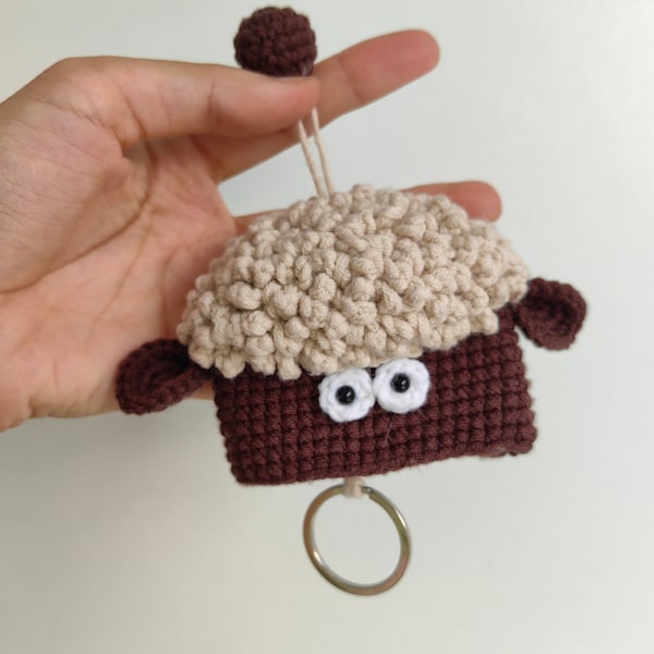 PATTERN: Crochet Sheep Key Case PATTERN,Amigurumi Sheep Key Bag PATTERN