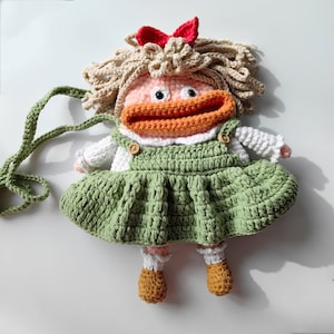 MUSTER: Häkelmuster für eine Handytasche für Mädchen, MUSTER für eine süße Amigurumi-Handtasche